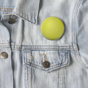 Green Golf Ball 6 Cm Round Badge