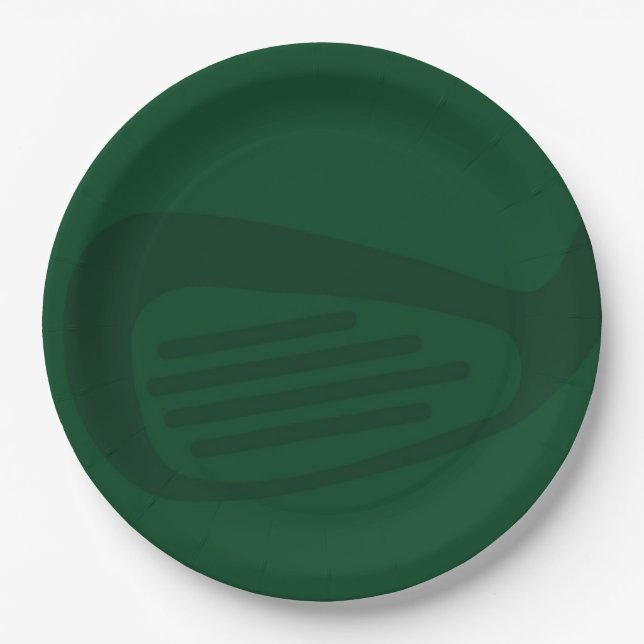 Green Golf Birthday Party Plates (Front)
