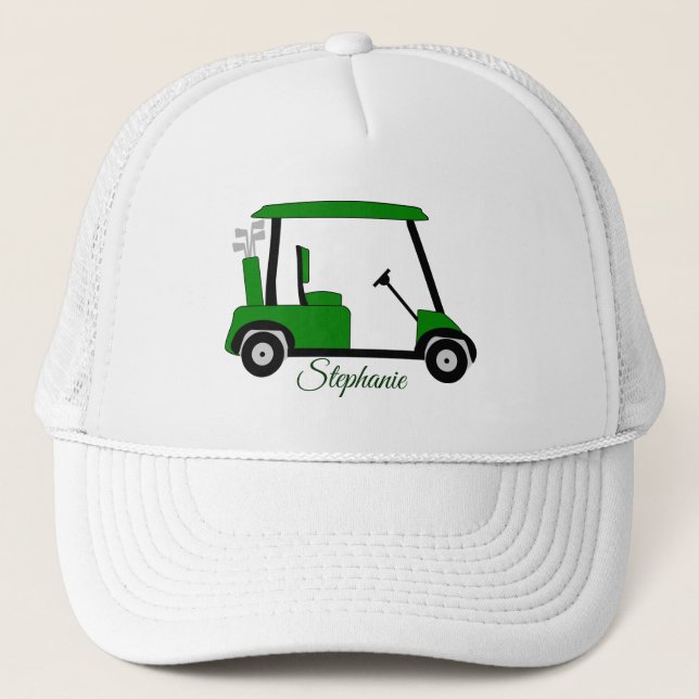Green Golf Buggy Trucker Hat (Front)