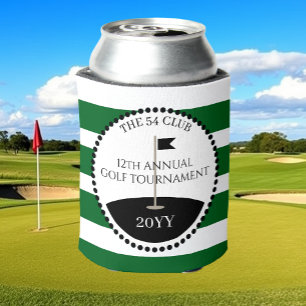 Green Golf Club Logo Name Can Cooler