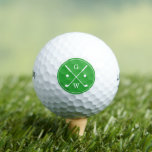 Green Golf Clubs Monogram Golf Balls<br><div class="desc">Personalised monogrammed golf balls perfect for christmas gifts,  father's day,  birthday gifts,  etc.</div>