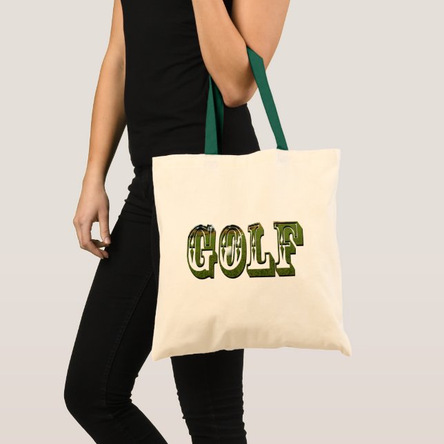 Green golf dimensional logo, tote bag (Front (Product))
