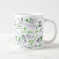 Green Golf Icons Pattern