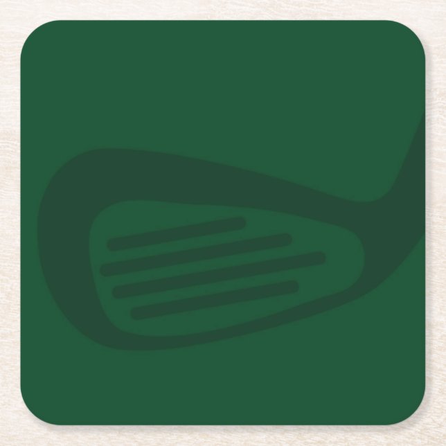Green Golf Paper Coaster (Front)