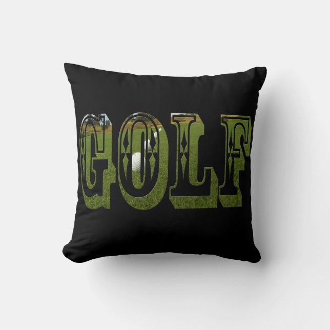 Green Golf Picture Logo, Cushion (Front)