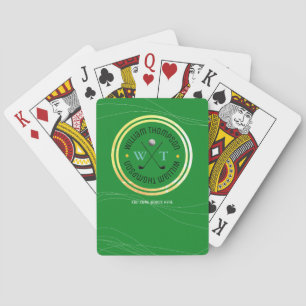 green golfer playing cards