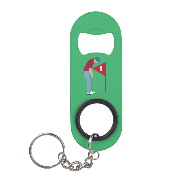 Green Golfer Putting Ball (Front)