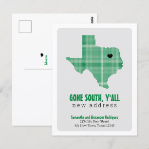 Green Gone South, Y'all Moving Postcard