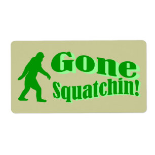 Green gone squatchin slogan text
