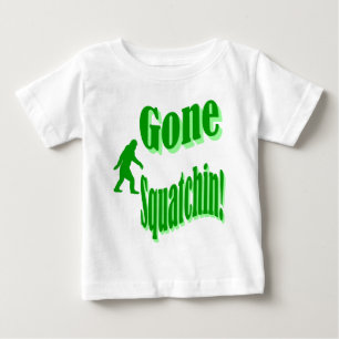 Green gone squatchin slogan text baby T-Shirt