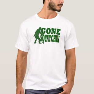 Green gone squatchin slogan text T-Shirt