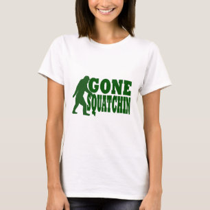Green gone squatchin slogan text T-Shirt
