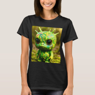 Green Goo Monster – Creepy Cute Canvas Print T-Shirt
