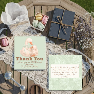 Green Goose Labor Delivery NICU Hospital Thank Thank You Card