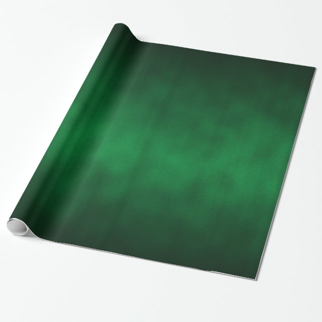 Green Gothic Ombre Abstract Art Wrapping Paper (Unrolled)