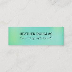 Green Gradient Background Mini Business Card