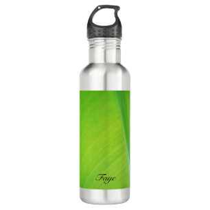 Green gradient Banana leaf texture pattern name 710 Ml Water Bottle