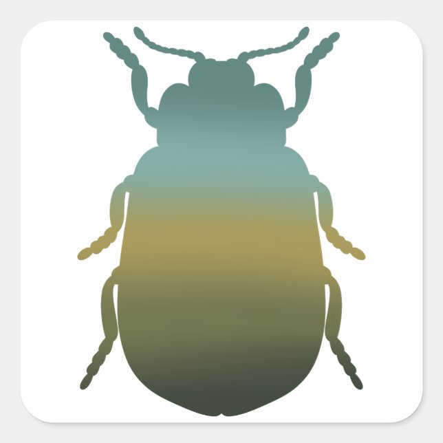 Green Gradient Beetle Sticker (Front)