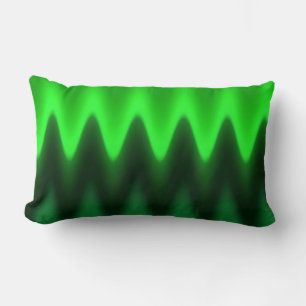 Green Gradient Chevron Lumbar Cushion