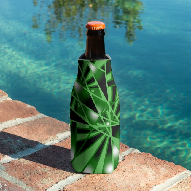 Green Gradient Colour Fill Art Perspective Drawing Bottle Cooler (In Situ Pool)