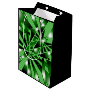 Green Gradient Colour Fill Art Perspective Drawing Medium Gift Bag