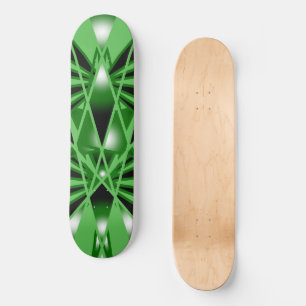 Green Gradient Colour Fill Art Perspective Drawing Skateboard