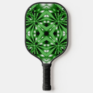 Green Gradient Colour Filled Perspective Drawing Pickleball Paddle