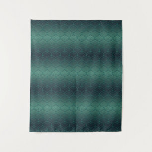 Green gradient in art deco style. tapestry
