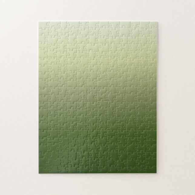 Green Gradient Minimal Design Difficult Jigsaw Puzzle (Vertical)