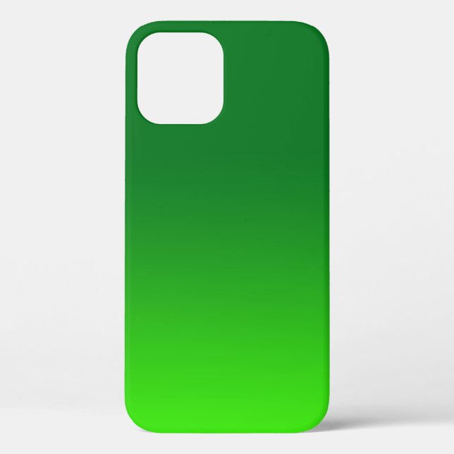 Green Gradient Ombre Vivid Modern Simple Case-Mate iPhone Case (Back)