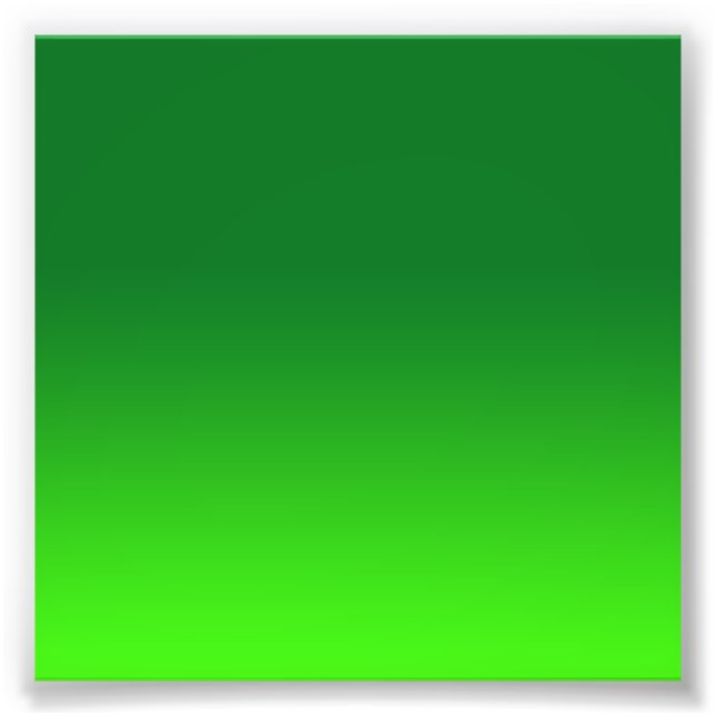 Green Gradient Ombre Vivid Modern Simple Photo Print (Front)
