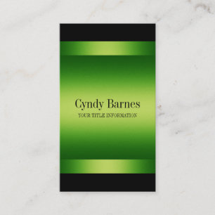 Green Gradient on Black Business Card