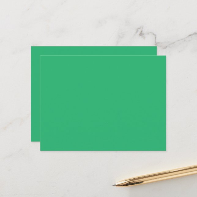 Green Gradient Postcard Minimal Modern Card (Front/Back In Situ)