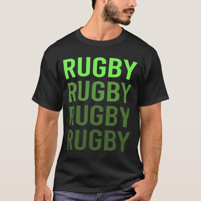 Green Gradient Rugby T-Shirt (Front)