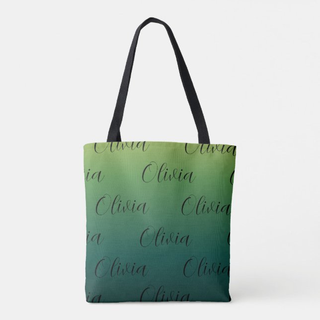 Green Gradient Tote Bag (Back)