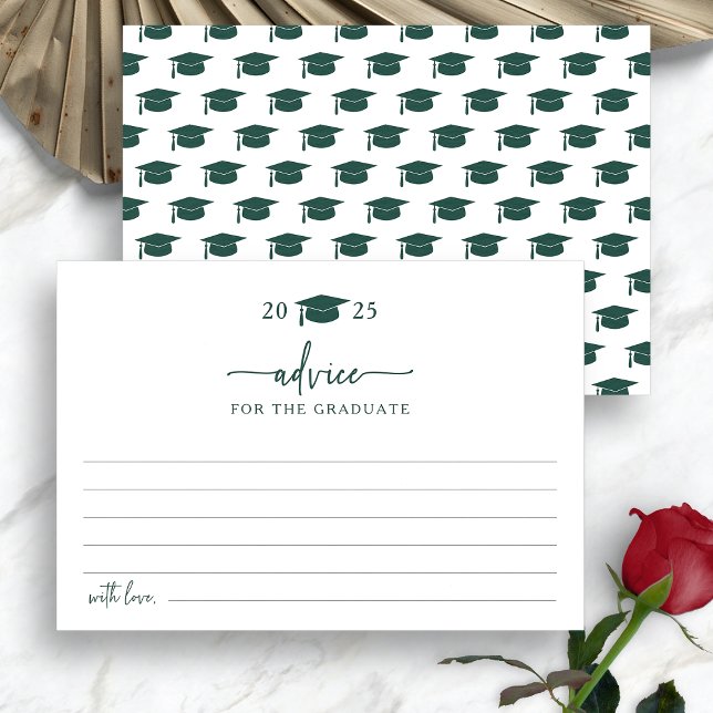 Green Graduate Advice Card (Green Graduate Advice Enclosure Card by Painted Paperie
)
