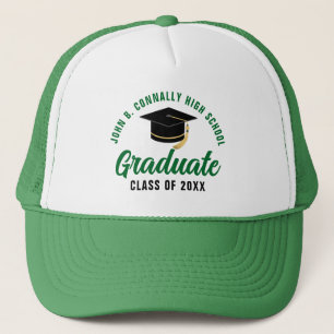 Green Graduate Customisable Graduation Trucker Hat