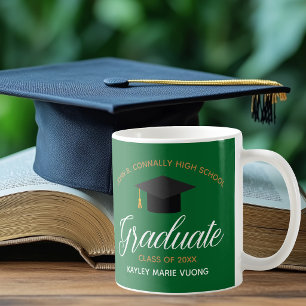 Green Graduate Customised Graduation Coffee Mug