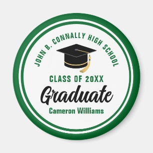 Green Graduate Personalised Graduation Keepsake Magnet