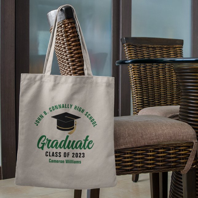 Green Graduate Personalized 2026 Graduation Tote Bag (Creator Uploaded)