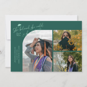 Green Graduate She Believed Multi Photo Announcement