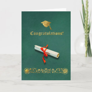 Green Graduation Card