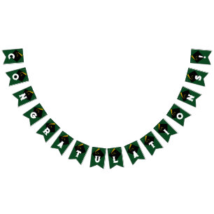 Green Graduation Congrats Decoration Bunting