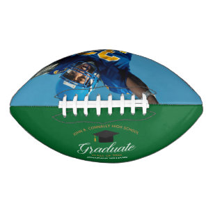 Green Graduation Custom School 2024 Graduate Photo Football