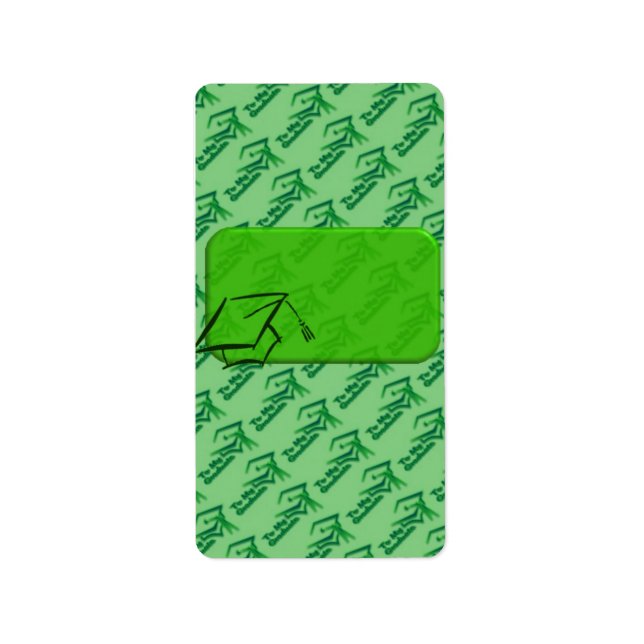 Green GRADUATION Hersheys Miniature Candy bar wrap Label (Front)