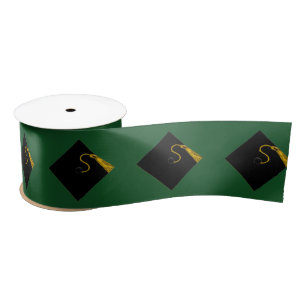 Green Graduation Satin Ribbon