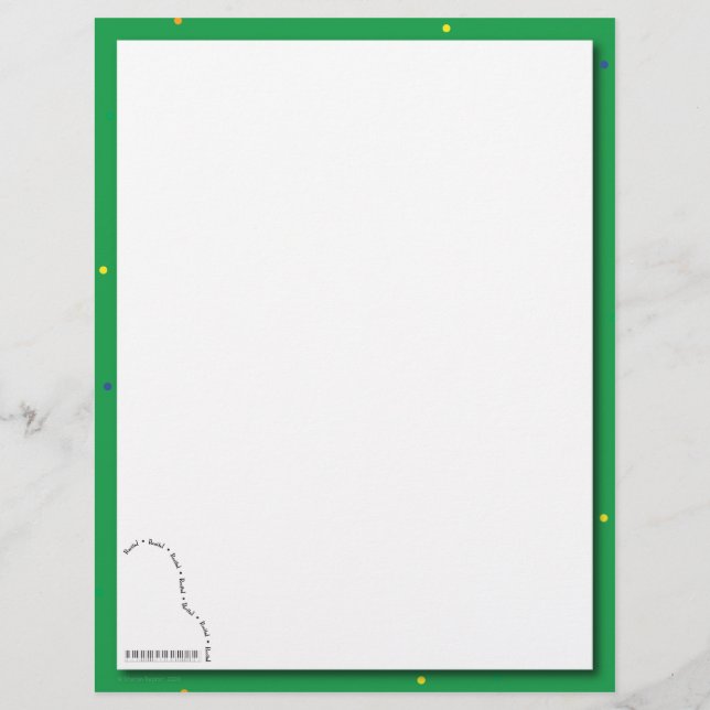 Green Grand Piano Recital Paper (Front)