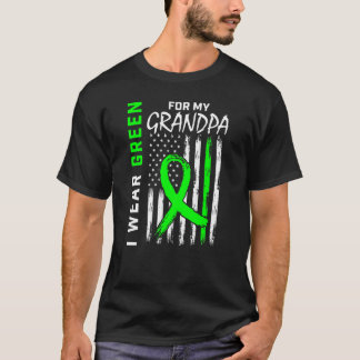 Green Grandpa Kidney Disease Cerebral Palsy Awaren T-Shirt