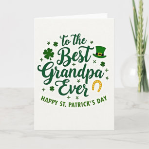 Green Grandpa Shamrock Card