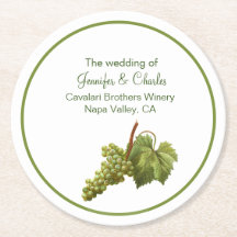 Green Grape Cluster Winery Wedding